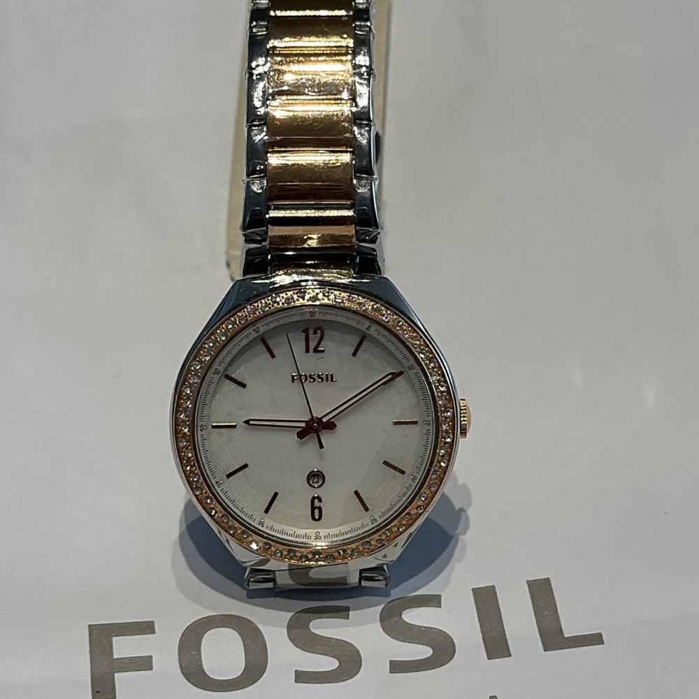 (INTERNAL USE ONLY) LD MARCH 24 FOSSIL TWO TONE WITH DATE BQ3844